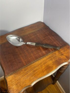 Cutco Vintage Stainless Steel Serving Spoon with Black Handle
